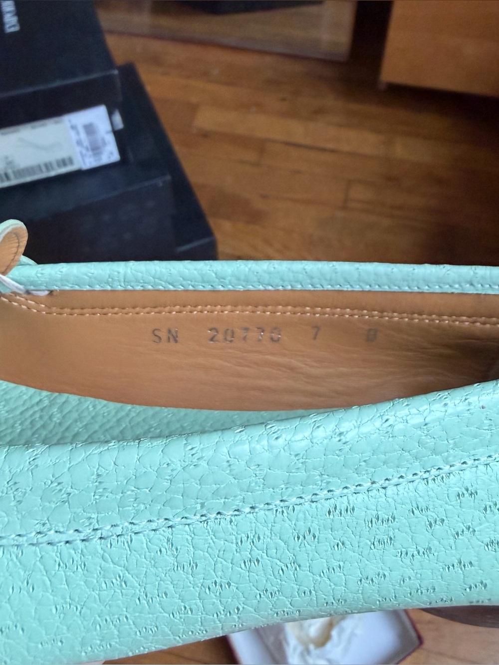 Salvatore Ferragamo vintage mint blue leather Loafers - Picture 5 of 5